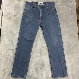 Vintage Levis 505 Jeans Mens 38x34 Blue Regular Straight Dark Wash Y2K Denim